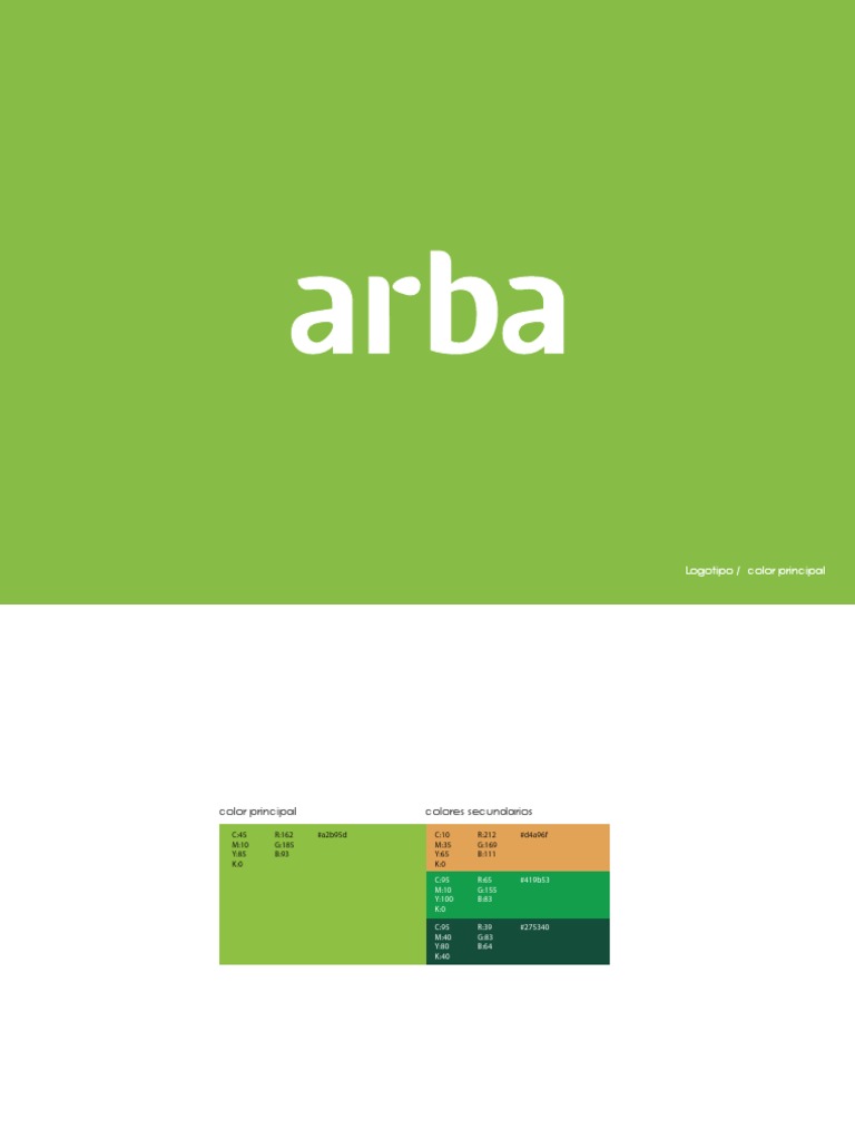 Colores y Logotipo de ARBA Colombia | PDF