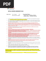 Retail Vendor Agreement Sample PDF