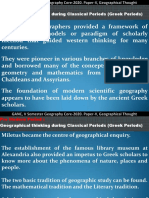 Geographical Thinking During Classical Periods (Greek Periods)