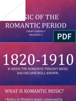 LESSON 1 BACKGROUND OF THE MUSIC OF THE ROMANTIC PERIOD