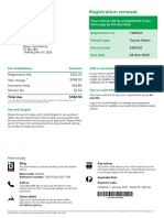 Registration Renewal: Registration No. Vehicle Type Amount Due Due Date