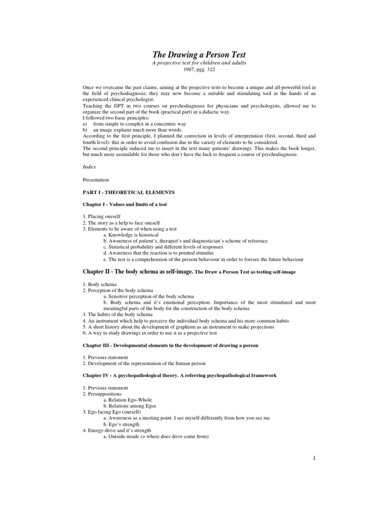 Drawing a person test psychology — 1