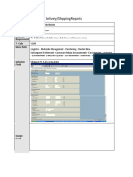 SAP Delivery/Shipping Reports: Name Business Requirement T-Code Menu Path