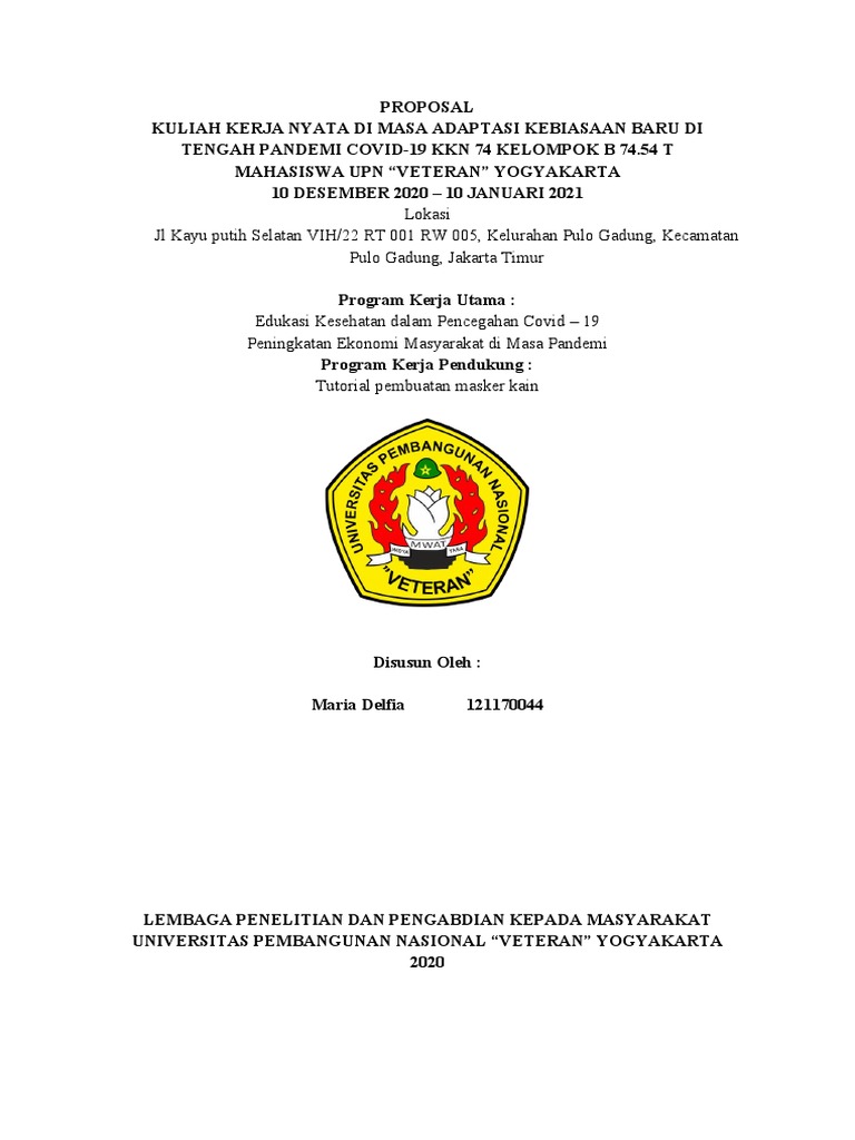 Proposal KKN Mardel | PDF