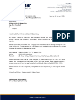 Surat Pemberitahuan Aksi Gempa Bumi Mamuju - Cimb Niaga