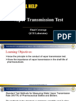 Vapor Transmission Test