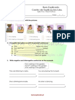 2.12 - Ficha de Trabalho - Present Continuous PDF