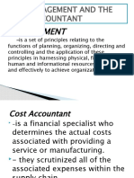 Management: The Management and The Cost Accountant