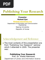 Publishing Your Research