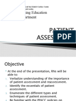 Nursing Education Department: Patient Assessment