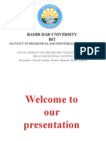 Bahir Dar University BIT: Faculity of Mechanical and Industrial Engineering