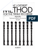 Franz J Giesbert Method For The Treble Recorder