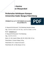 Sy. Maryam Hanina S2 Kesehatan Masyarakat Perkenalan Kehidupan Kampus Universitas Kader Bangsa Palembang