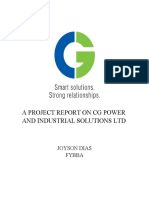 A Project Report On CG Power and Industrial Solutions LTD