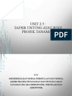 Unit 2.5 Tafsir Untung Atau Rugi Projek Tanaman