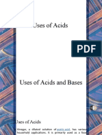 USES OF ACIDS AND BASES