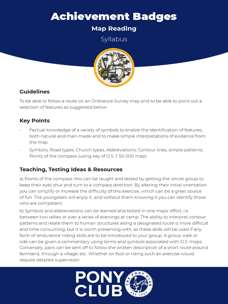Syllabus Map for Achievement Badges | PDF