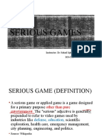 Serious Games: Instructor: DR Sohail Iqbal Ms-Itl