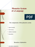 The Phonetics System of A Language
