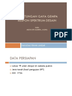 Perhitungan Gaya Gempa Respon Spektrum PDF