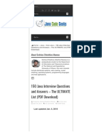 150 Java Interview Questions and Answers - The ULTIMATE List (PDF Download)