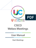 Start a Cisco Webex Meeting from Outlook