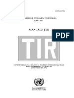 Carnet TIR, Manuale