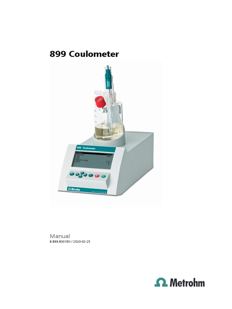 899 Coulometer: Manual | PDF | Electrical Connector | Usb