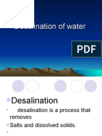 Desalination of water