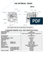 Engine External Views: Standard Engine Data and Specifications