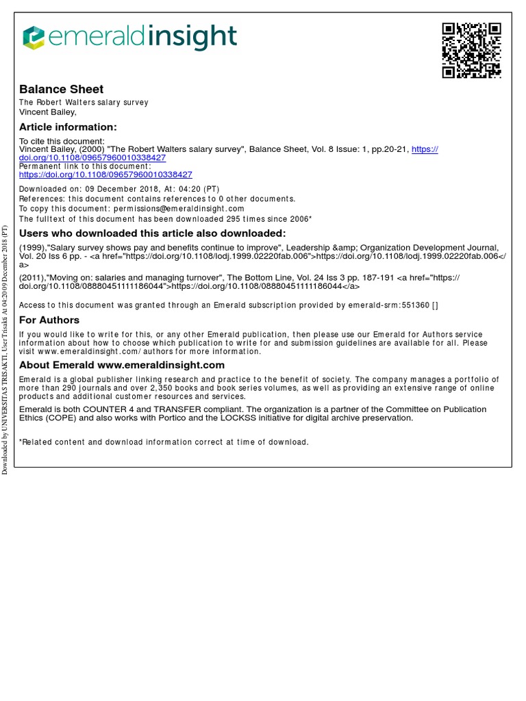 The Robert Walters Salary Survey PDF PDF Risk Economies