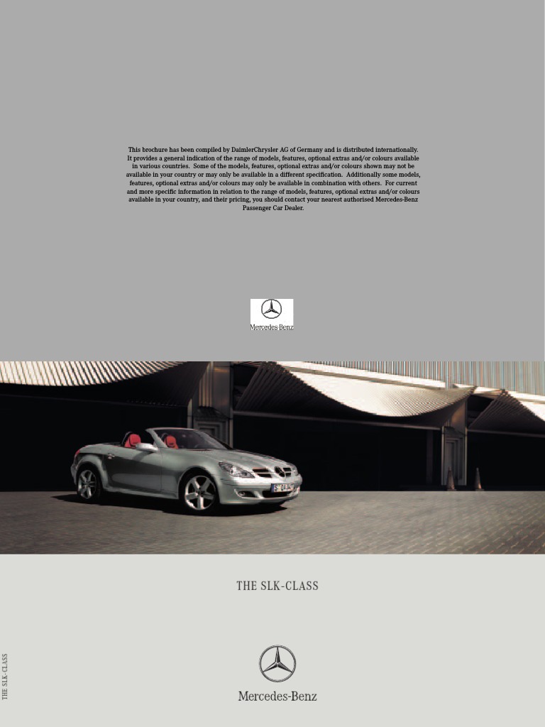 2005 Mercedes SLK-Class Overview | PDF | Transmission (Mechanics) | Airbag