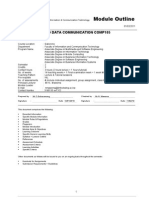 Introduction To Data Communication - Module Outline 2011