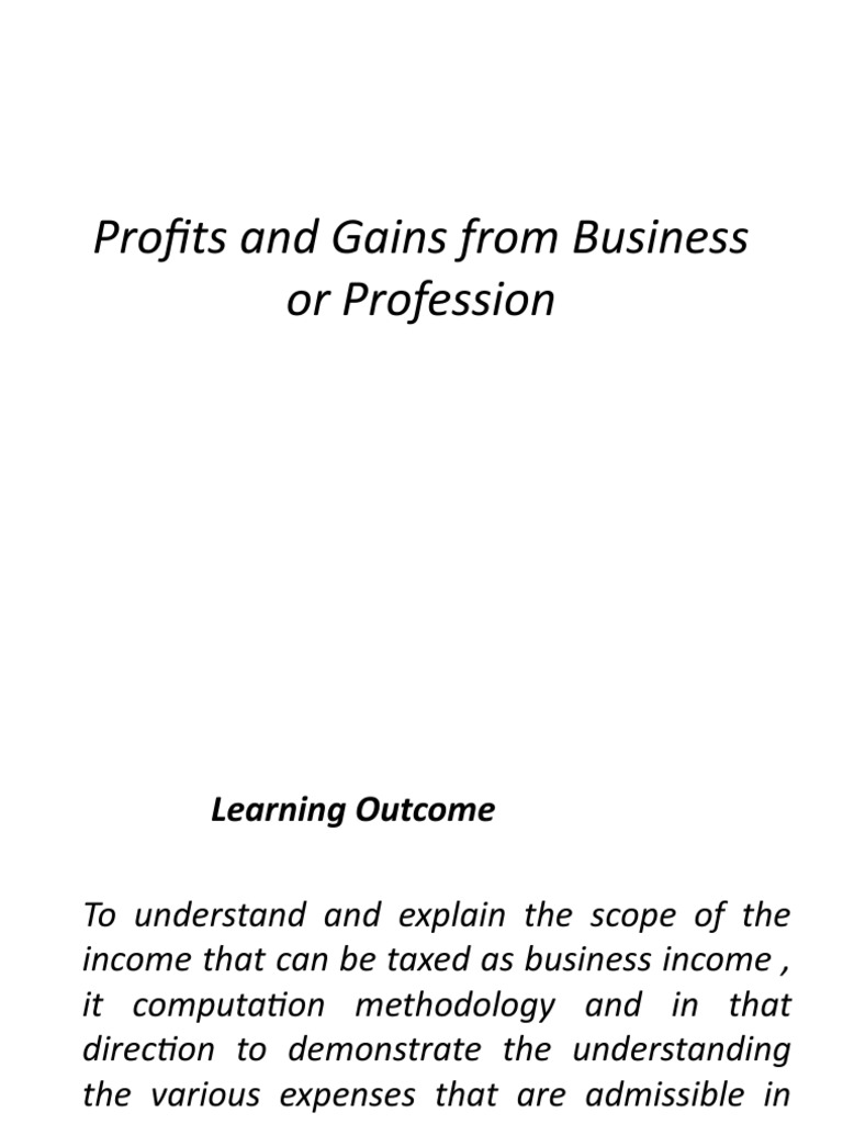 Income From Business And Profession Pdf To Excel