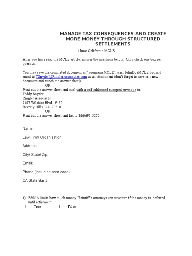 MCLE Questions | PDF