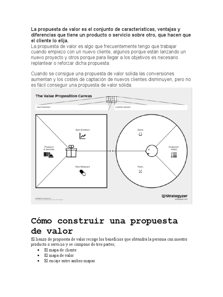 Mapa de Propuesta de Valor Efectivo | PDF | Cliente | Marca