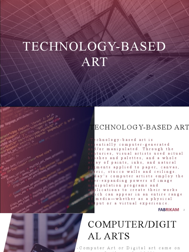 TechnologyBased Art PDF Computer Graphics Computer Art