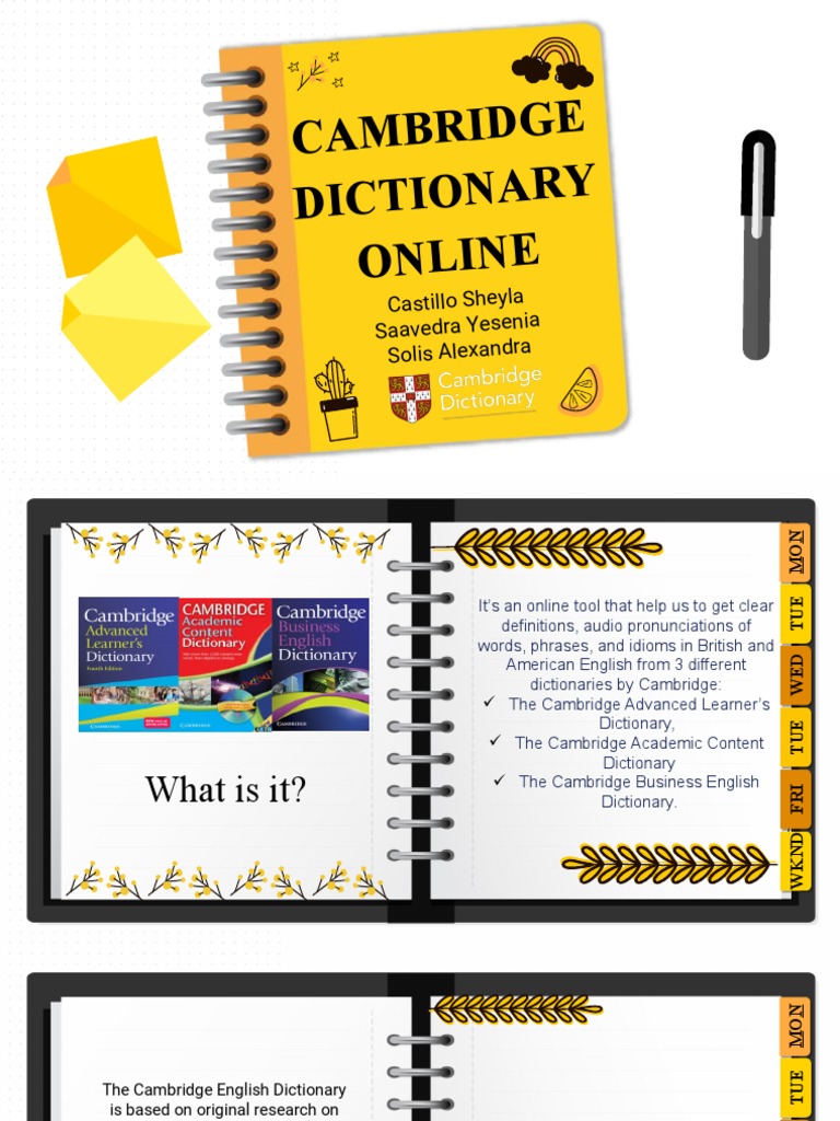Cambridge Dictionary Online PDF Quiz Question