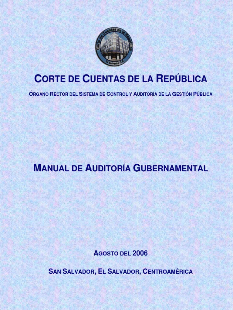 Manual de Auditoría Gubernamental | PDF | Auditoría | Contralor