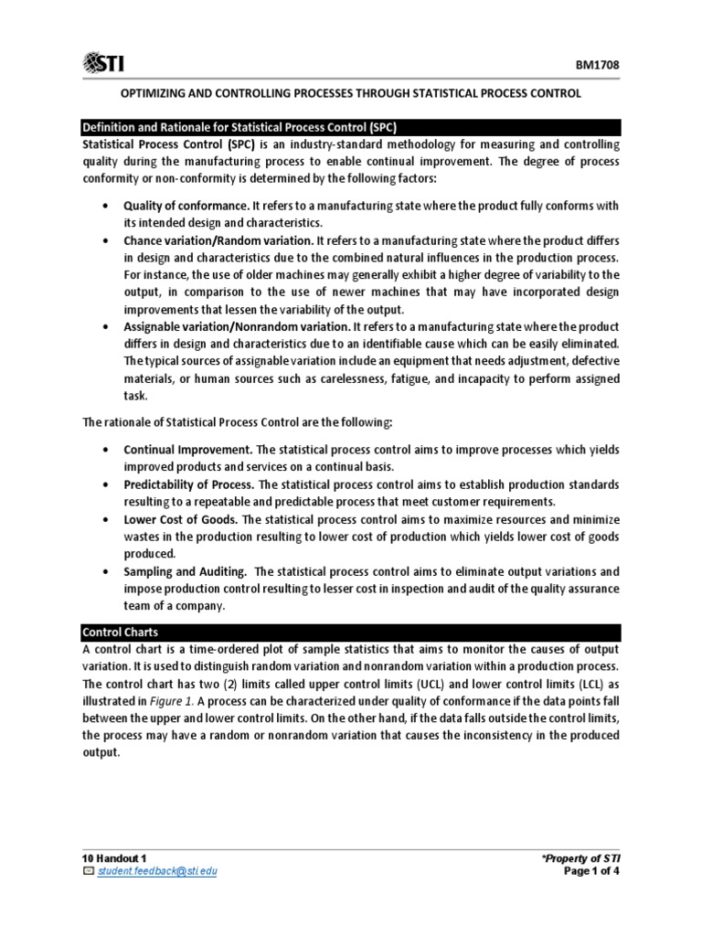 Statistical Process Contriol | PDF | Process Control | Quality Assurance