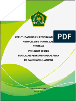 Juknis Penilaian Perkembangan Anak Di RA PDF