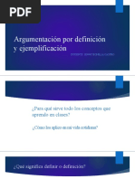 Argumentación Por Definición y Ejemplificación