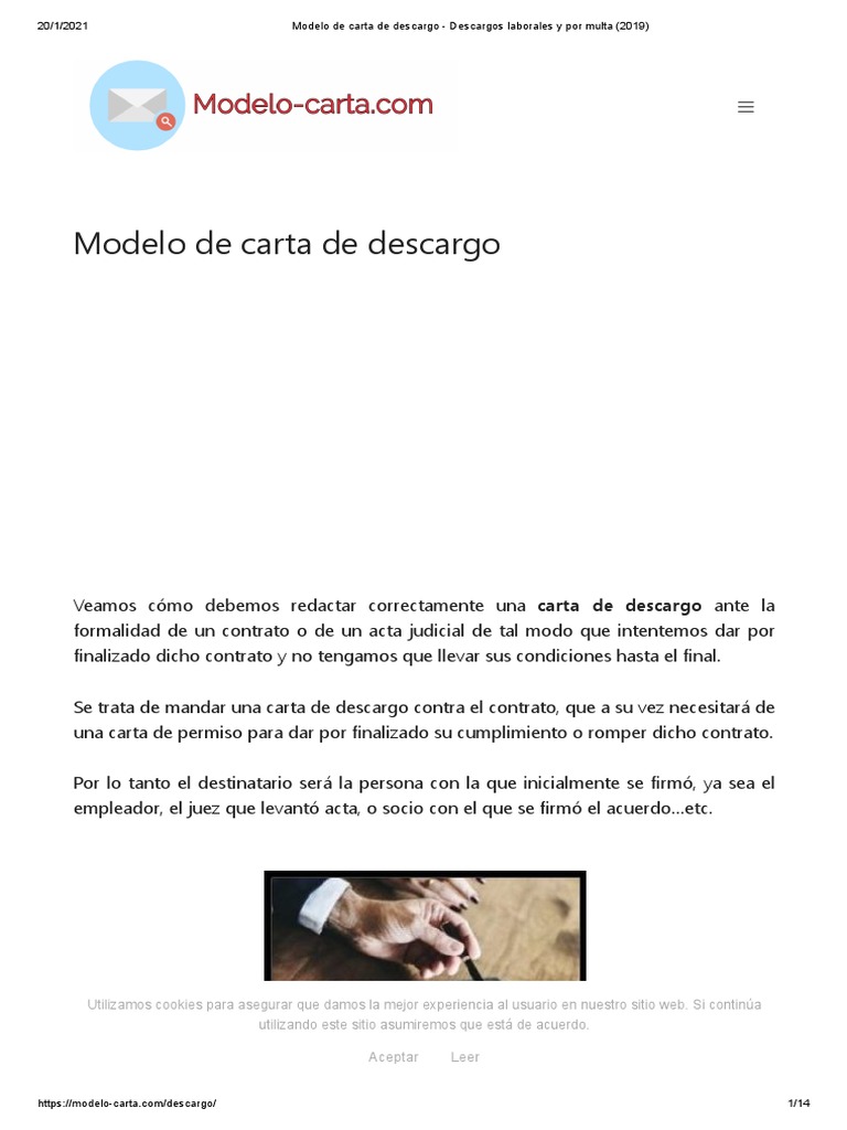 Modelo de Carta de Descargo - Descargos Laborales y Por Multa (2019 ...
