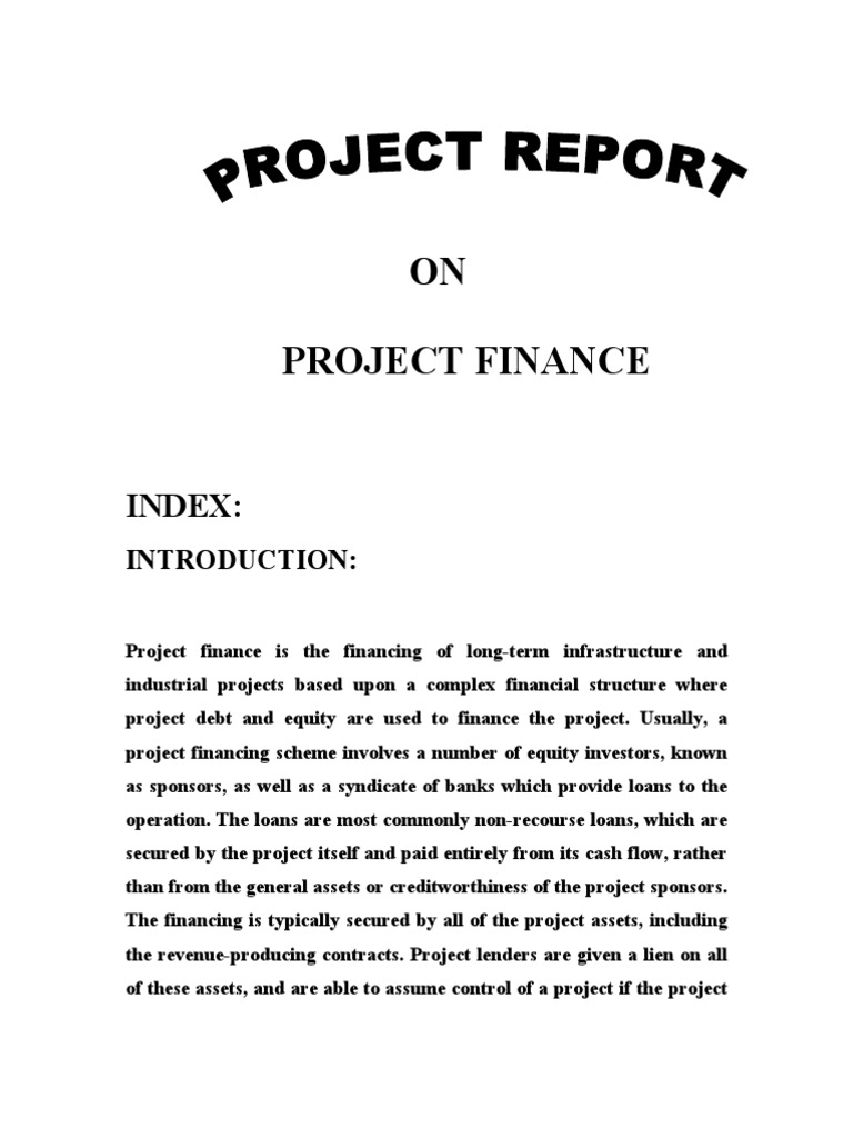 46 46 Project Report On Project Finance | PDF | Internal Rate Of Return ...
