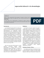 La Ambición de Superación Laboral Vs La Deontología