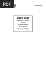 User'S Guide: Installation & Operation Instructions Doppler Flow Meter Model DFM 5.0 Manual Series A.8.13