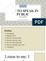 How To Speak in Public