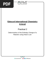 Practical Notes - CP2 Enthalpy Change of A Reaction Using Hess's Law - Edexcel Chemistry International A Level