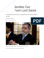 What Gentiles Can Learn From Lord Sacks