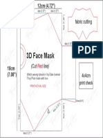 3D 1 M Size Face Mask Pattern Free PDF